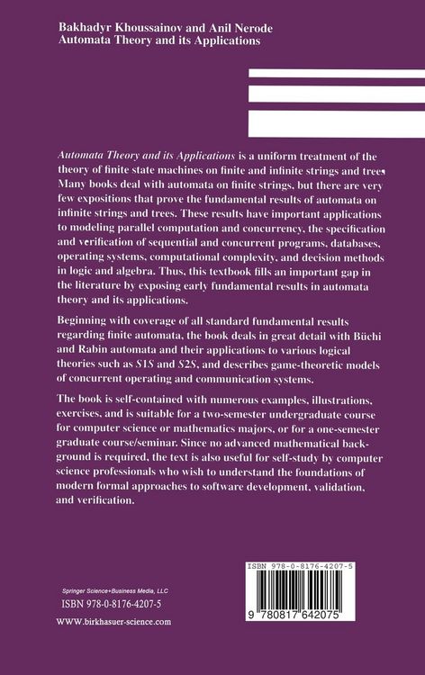 Produktbild: Automata Theory and its Applications