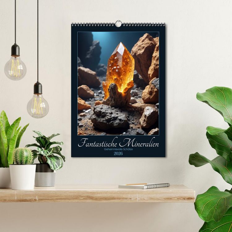 Produktbild: Fantastische Mineralien - Geheimnisvolle Sch&auml;tze (Wandkalender 2026 DIN A3 hoch), CALVENDO Monatskalender