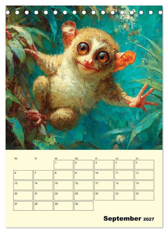 Produktbild: Koboldmakis. Kleine H&uuml;ter des Dschungels (Tischkalender 2027 DIN A5 hoch), CALVENDO Monatskalender
