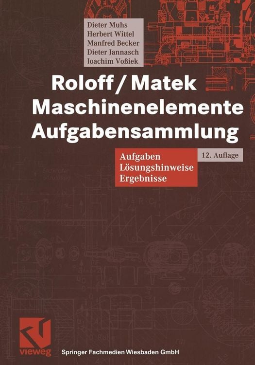 Produktbild: Roloff/Matek Maschinenelemente Aufgabensammlung