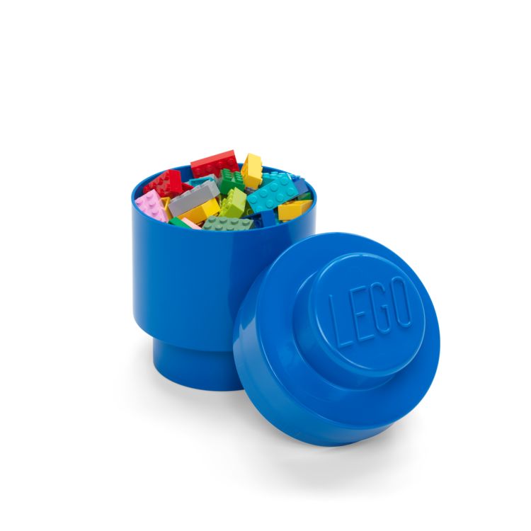 Produktbild: LEGO&reg; Aufbewahrungsstein 1 Noppe rund Blau