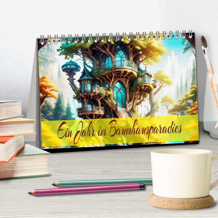 Produktbild: Ein Jahr im Baumhausparadies (Tischkalender 2026 DIN A5 quer), CALVENDO Monatskalender