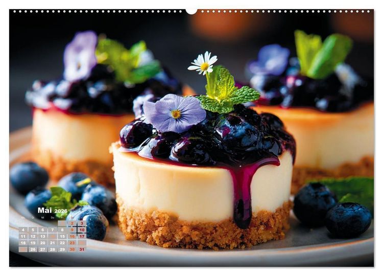 Produktbild: S&uuml;&szlig;e Verf&uuml;hrungen - Exquisite Desserts (Wandkalender 2026 DIN A2 quer), CALVENDO Monatskalender