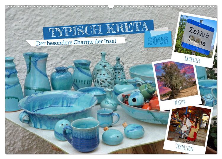 Produktbild: Typisch Kreta (Wandkalender 2026 DIN A2 quer), CALVENDO Monatskalender