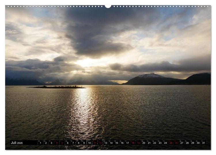 Produktbild: Bergen - Kirkenes - Bergen mit dem Postschiff (hochwertiger Premium Wandkalender 2026 DIN A2 quer), Kunstdruck in Hochglanz