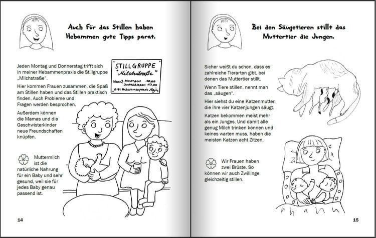 Produktbild: Das große Storchenmalbuch - Mach's dir bunt! Hebammenwissen für Kinder zum Thema Babys machen, kriegen, haben