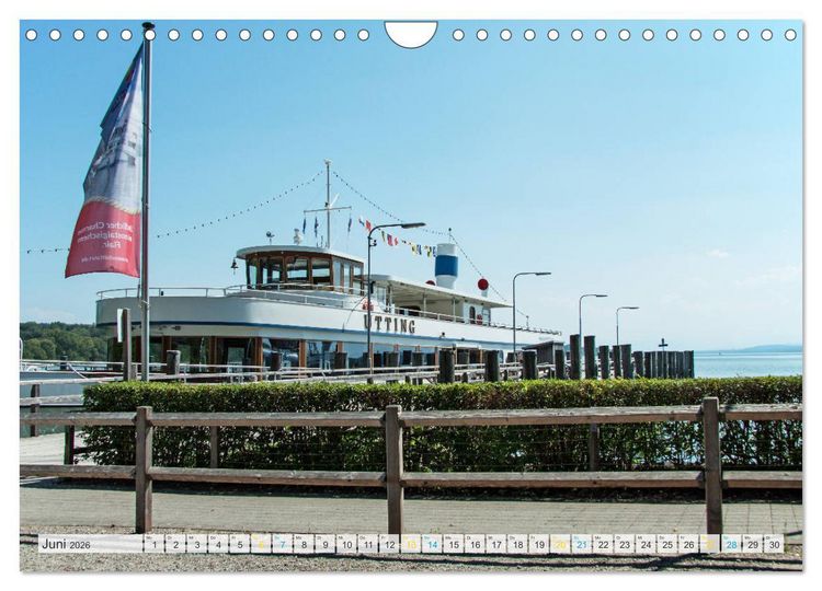 Produktbild: Vom Schiff aus gesehen - Mit dem Dampfer auf dem Ammersee (Wandkalender 2026 DIN A4 quer), CALVENDO Monatskalender