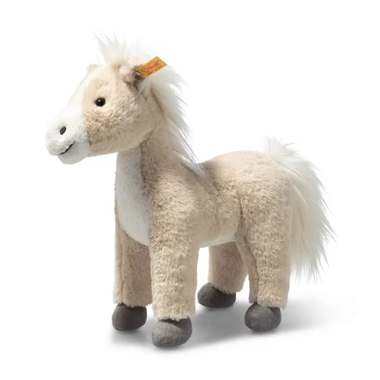 Produktbild: Steiff 074318 - Gola Pferd, stehend, beige/wei&szlig;, Pl&uuml;sch, 27 cm