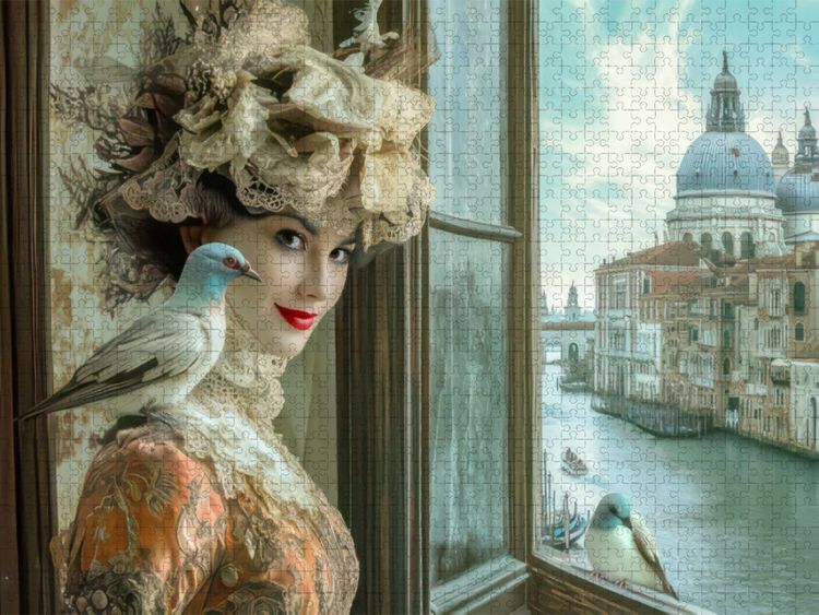 Produktbild: CALVENDO Puzzle Wundersch&ouml;ner venezianischer Stil | 1000 Teile Lege-Gr&ouml;&szlig;e 64x48cm Foto-Puzzle f&uuml;r gl&uuml;ckliche Stunden