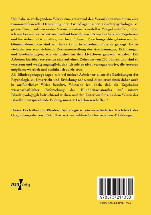 Produktbild: Blinden Psychologie