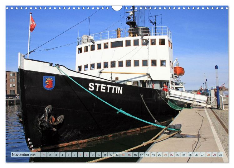 Produktbild: Dampfeisbrecher Stettin - Auf Besuch in der Hansestadt Wismar (Wandkalender 2026 DIN A3 quer), CALVENDO Monatskalender
