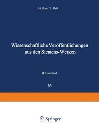 Produktbild: Wissenschaftliche Ver&ouml;ffentlichungen aus den Siemens-Werken