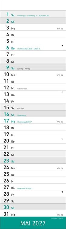 Produktbild: Streifenplaner Mini MINT 2027