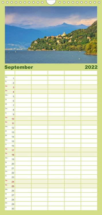 Produktbild: Lago Maggiore - Orte am Ostufer - Familienplaner hoch (Wandkalender 2022 , 21 cm x 45 cm, hoch)
