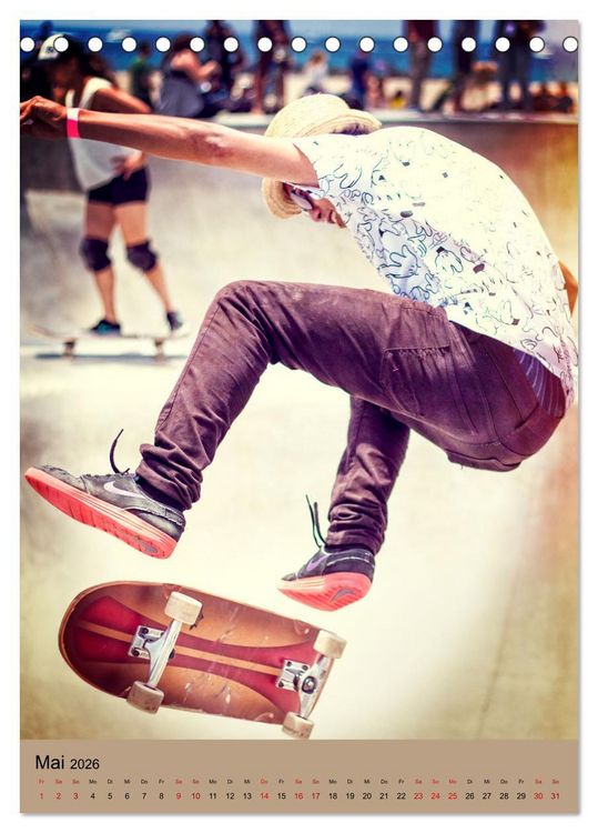 Produktbild: Skateboarding - einfach Spa&szlig; (Tischkalender 2026 DIN A5 hoch), CALVENDO Monatskalender