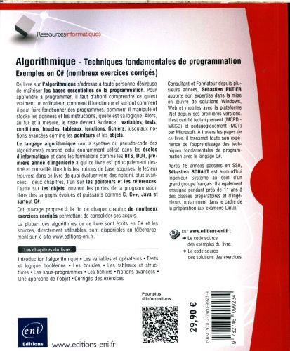 Produktbild: Algorithmique : techniques fondamentales de programmation