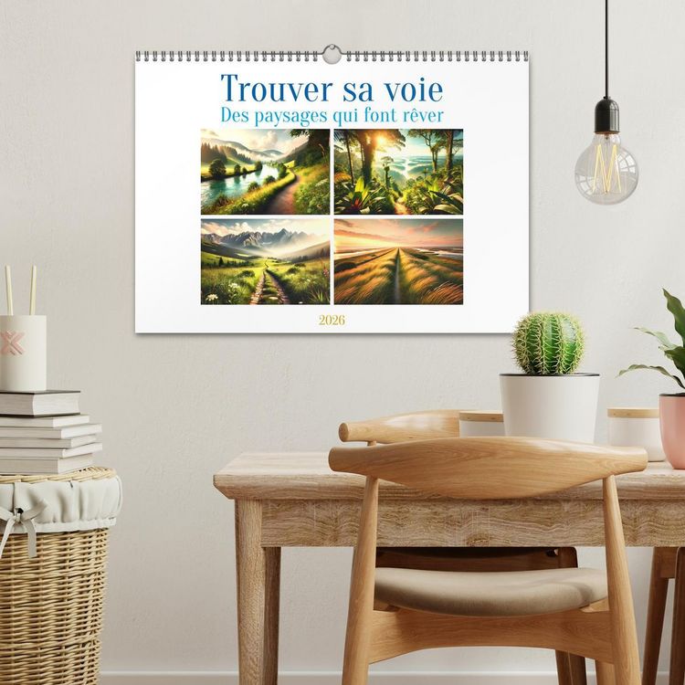Produktbild: Trouver sa voie - Des paysages qui font r&ecirc;ver (Calendrier mural 2026 DIN A3 vertical), CALVENDO calendrier mensuel