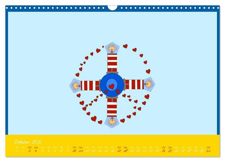 Produktbild: Lighthouse lights my way (Wall Calendar 2026 DIN A3 landscape), CALVENDO 12 Month Wall Calendar