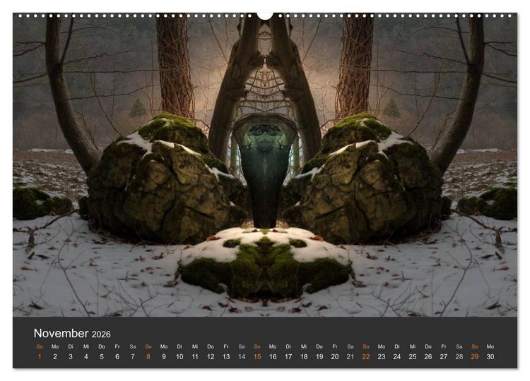 Produktbild: Spiegelwelten - Im Reich der Naturwesen (Wandkalender 2026 DIN A2 quer), CALVENDO Monatskalender