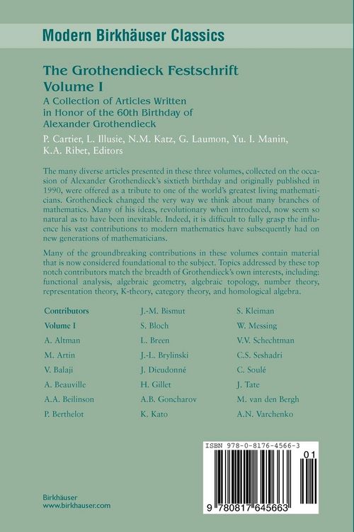 Produktbild: The Grothendieck Festschrift, Volume I