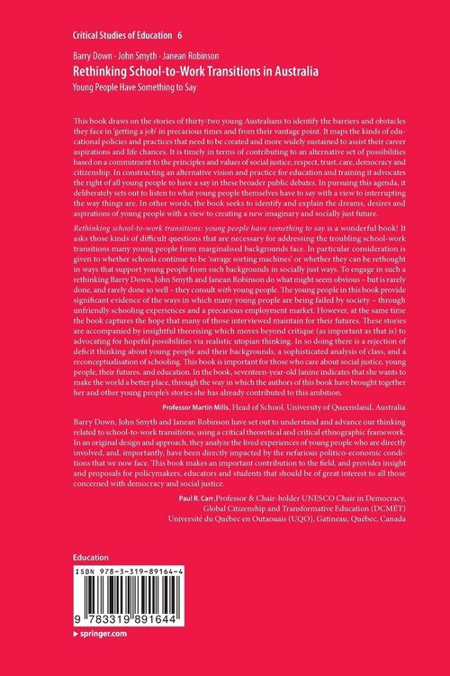 Produktbild: Rethinking School-to-Work Transitions in Australia