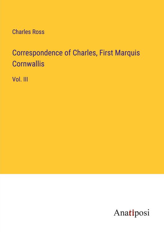 Produktbild: Correspondence of Charles, First Marquis Cornwallis