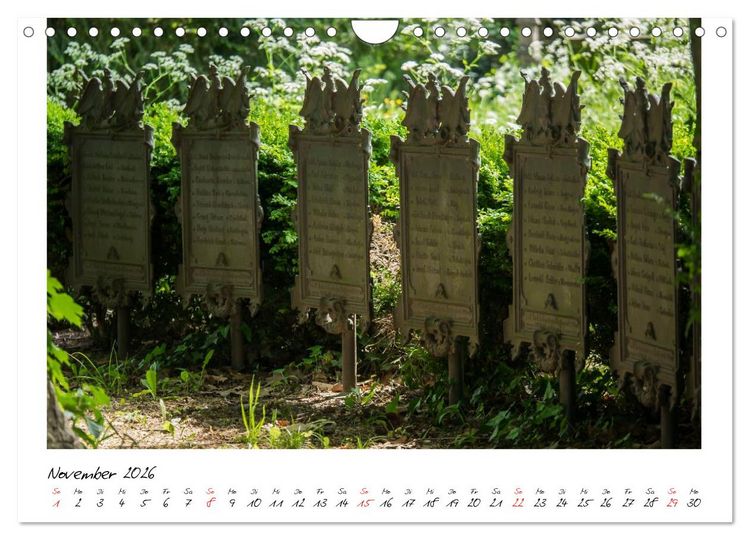 Produktbild: Alter Friedhof Freiburg (Wandkalender 2026 DIN A4 quer), CALVENDO Monatskalender