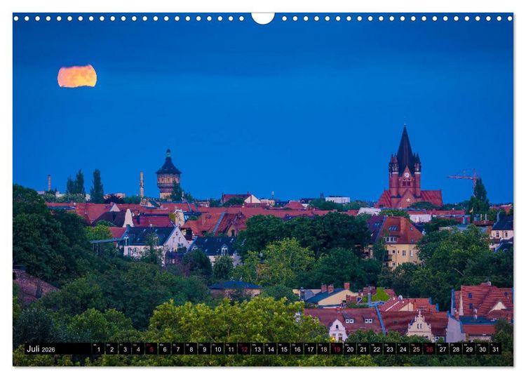 Produktbild: Halle-Luna - Monds&uuml;chtig in Halle-Saale (Wandkalender 2026 DIN A3 quer), CALVENDO Monatskalender