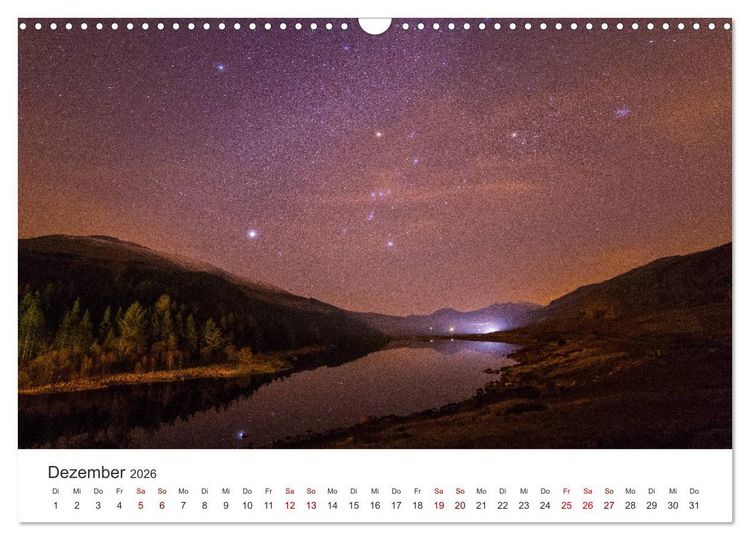 Produktbild: Nachthimmel - Unfassbare Fotografien der Sterne. (Wandkalender 2026 DIN A3 quer), CALVENDO Monatskalender