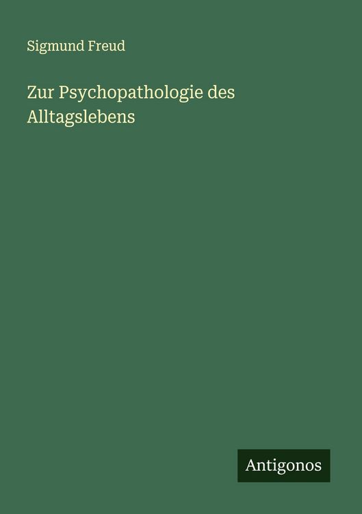 Produktbild: Zur Psychopathologie des Alltagslebens