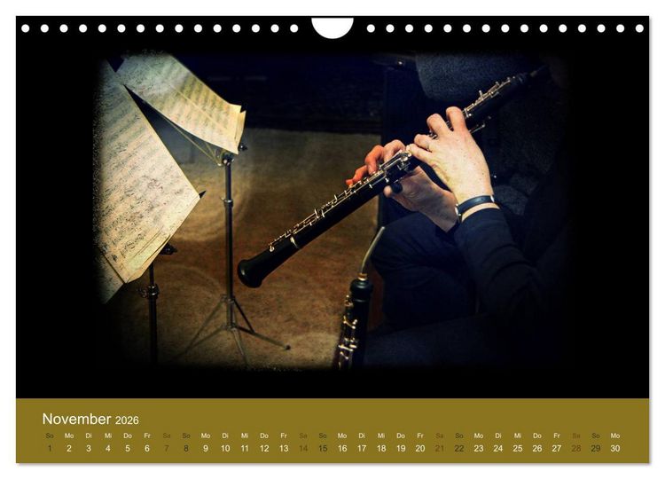 Produktbild: Klangbilder Instrumental-KUNST (Wandkalender 2026 DIN A4 quer), CALVENDO Monatskalender