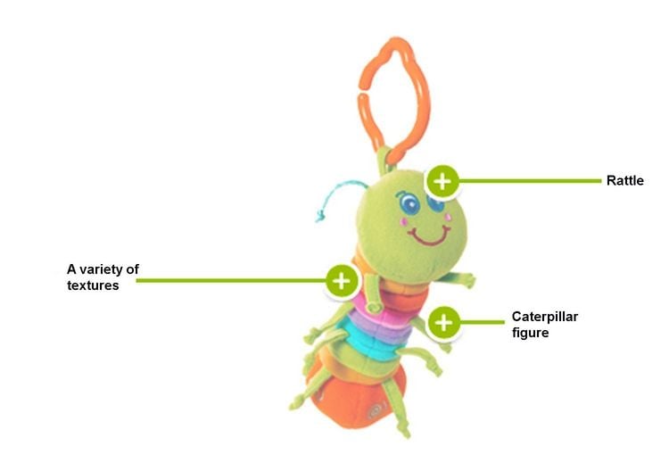 Produktbild: Tiny Love - Tiny Smarts Jittering Jay, Baby-Spielzeug f&uuml;r Bettchen, Kindersitz und Kinderwagen