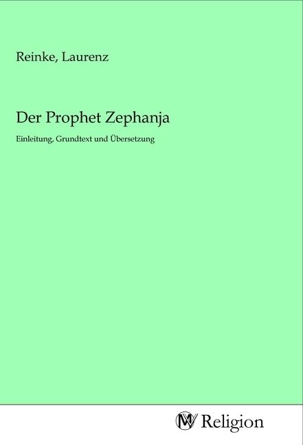 Produktbild: Der Prophet Zephanja