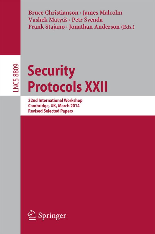Produktbild: Security Protocols XXII