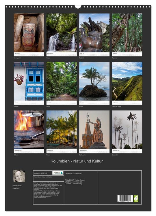 Produktbild: Kolumbien - Natur und Kultur (Wandkalender 2026 DIN A2 hoch), CALVENDO Monatskalender