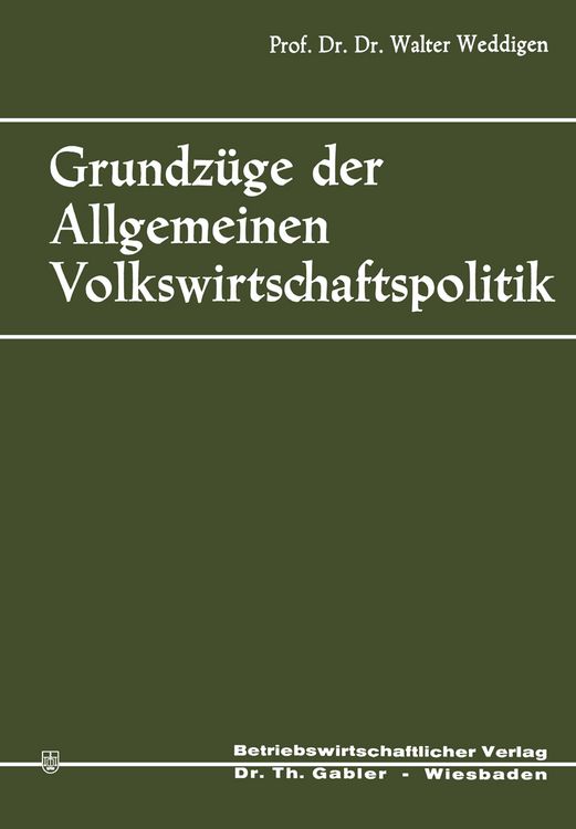 Produktbild: Grundz&uuml;ge der Allgemeinen Volkswirtschaftspolitik