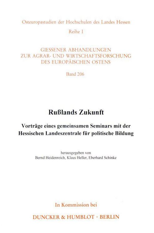 Produktbild: Ru&szlig;lands Zukunft.