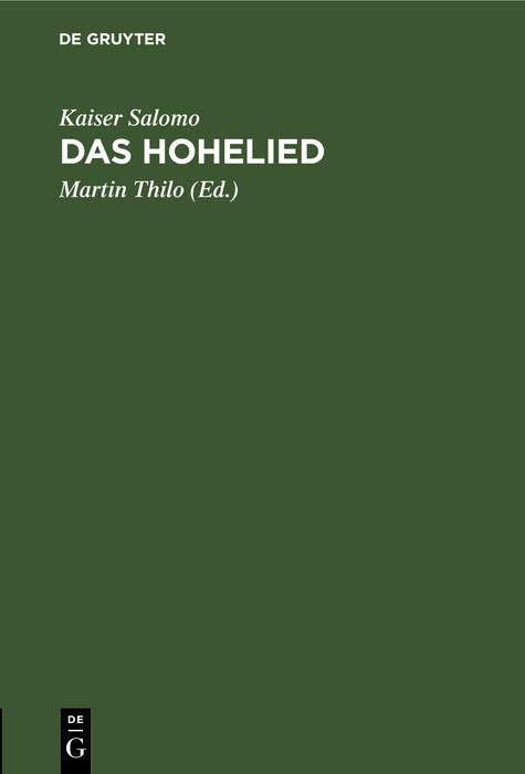 Produktbild: Das Hohelied