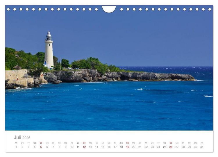 Produktbild: JAMAIKA Reggae, Rastafari und paradiesische Natur. (Wandkalender 2026 DIN A4 quer), CALVENDO Monatskalender