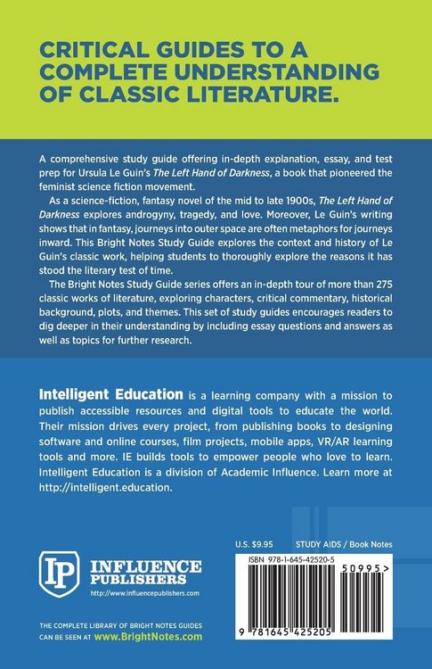 Produktbild: Study Guide to The Left Hand of Darkness by Ursula Le Guin
