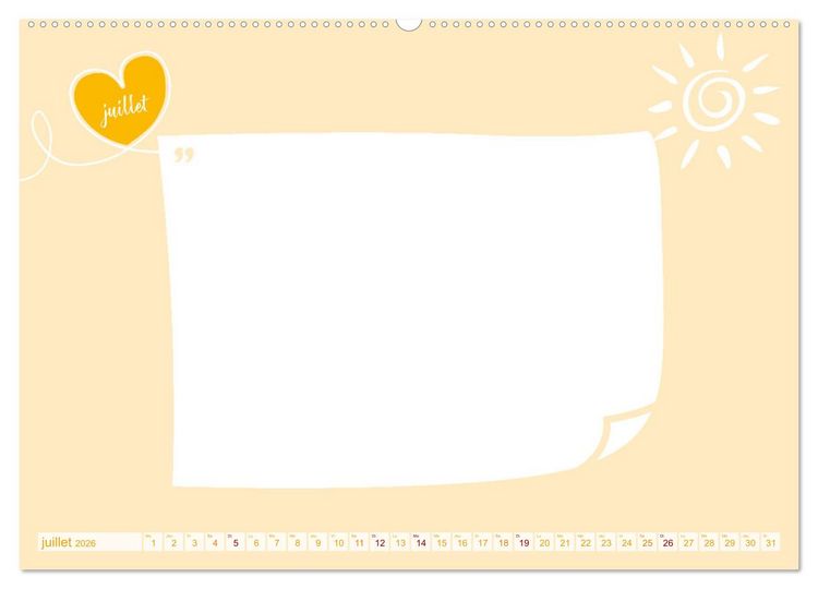Produktbild: 12 d&eacute;clarations d'amour - calendrier de bricolage (Calendrier mural 2026 DIN A2 vertical), CALVENDO calendrier mensuel