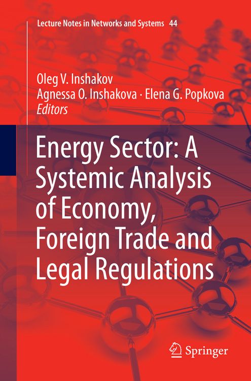 Produktbild: Energy Sector: A Systemic Analysis of Economy, Foreign Trade and Legal Regulations