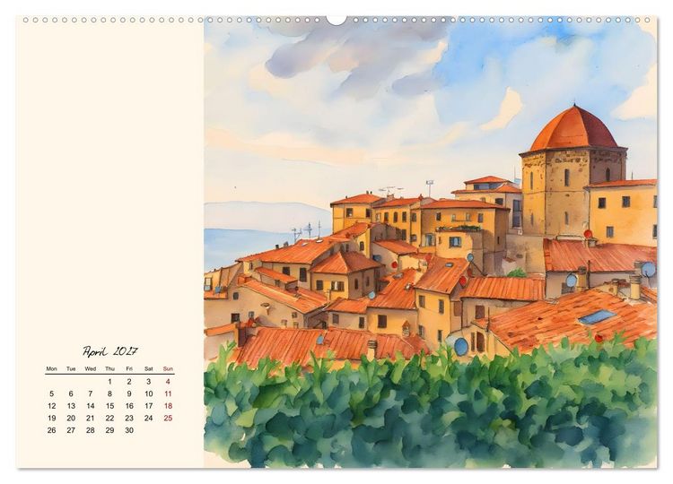 Produktbild: Round trip through Tuscany (High Quality Premium Wall Calendar 2027 DIN A2 landscape),CALVENDO 12 Month Wall Calendar