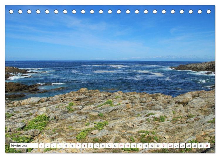 Produktbild: Quiberon C&ocirc;t&eacute; sauvage (Calendrier de bureau 2026 DIN A5 vertical), CALVENDO calendrier mensuel