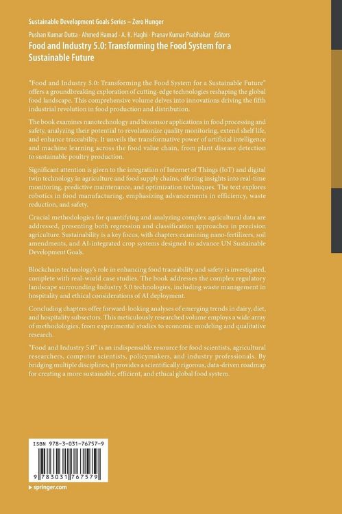 Produktbild: Food and Industry 5.0: Transforming the Food System for a Sustainable Future
