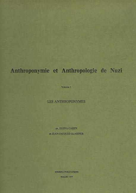 Produktbild: Anthroponymie et Anthropologie de Nuzi, Volume 1