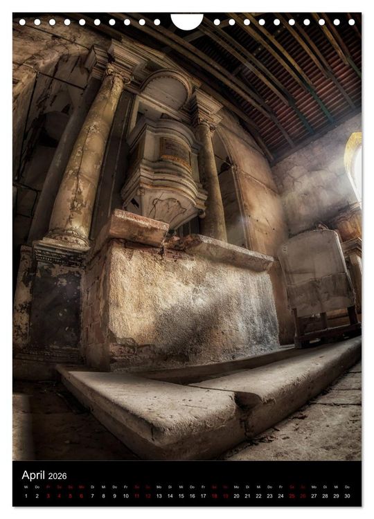 Produktbild: Lost Places - Verlassene Kirchen (Wandkalender 2026 DIN A4 hoch), CALVENDO Monatskalender