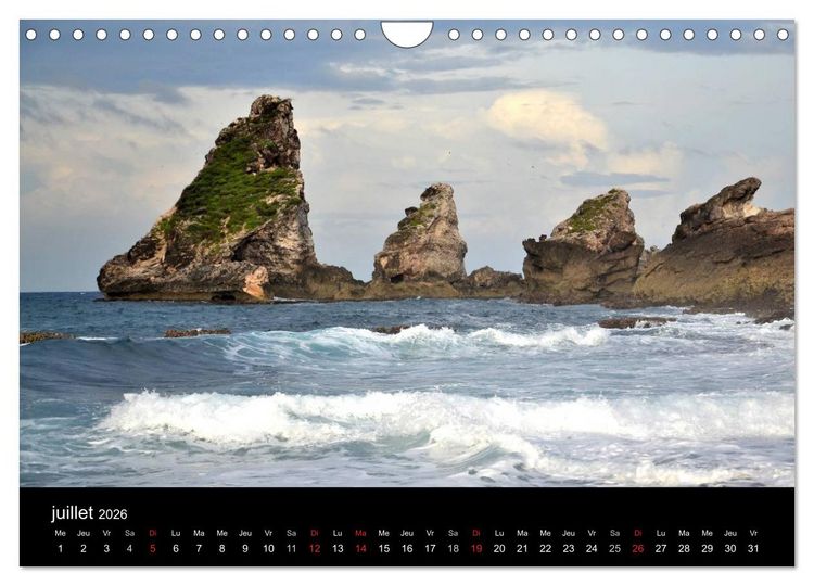 Produktbild: Paysages de Guadeloupe (Calendrier mural 2026 DIN A4 vertical), CALVENDO calendrier mensuel