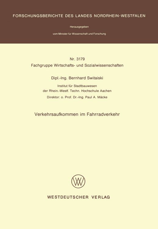 Produktbild: Verkehrsaufkommen im Fahrradverkehr