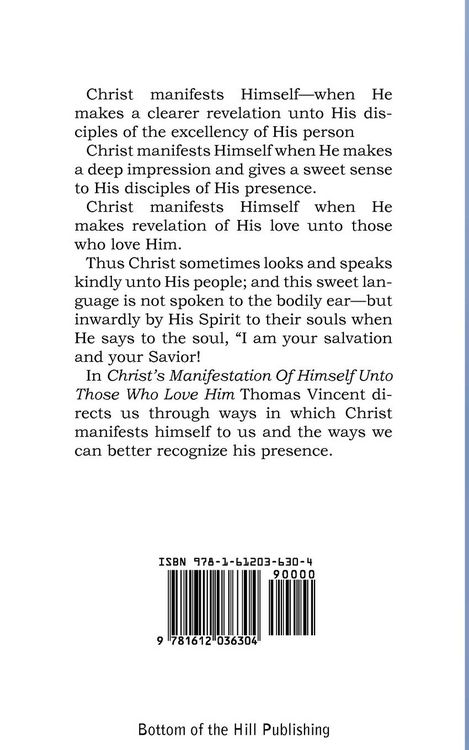 Produktbild: Christ's Manifestation of Himself Unto Those Who Love Him